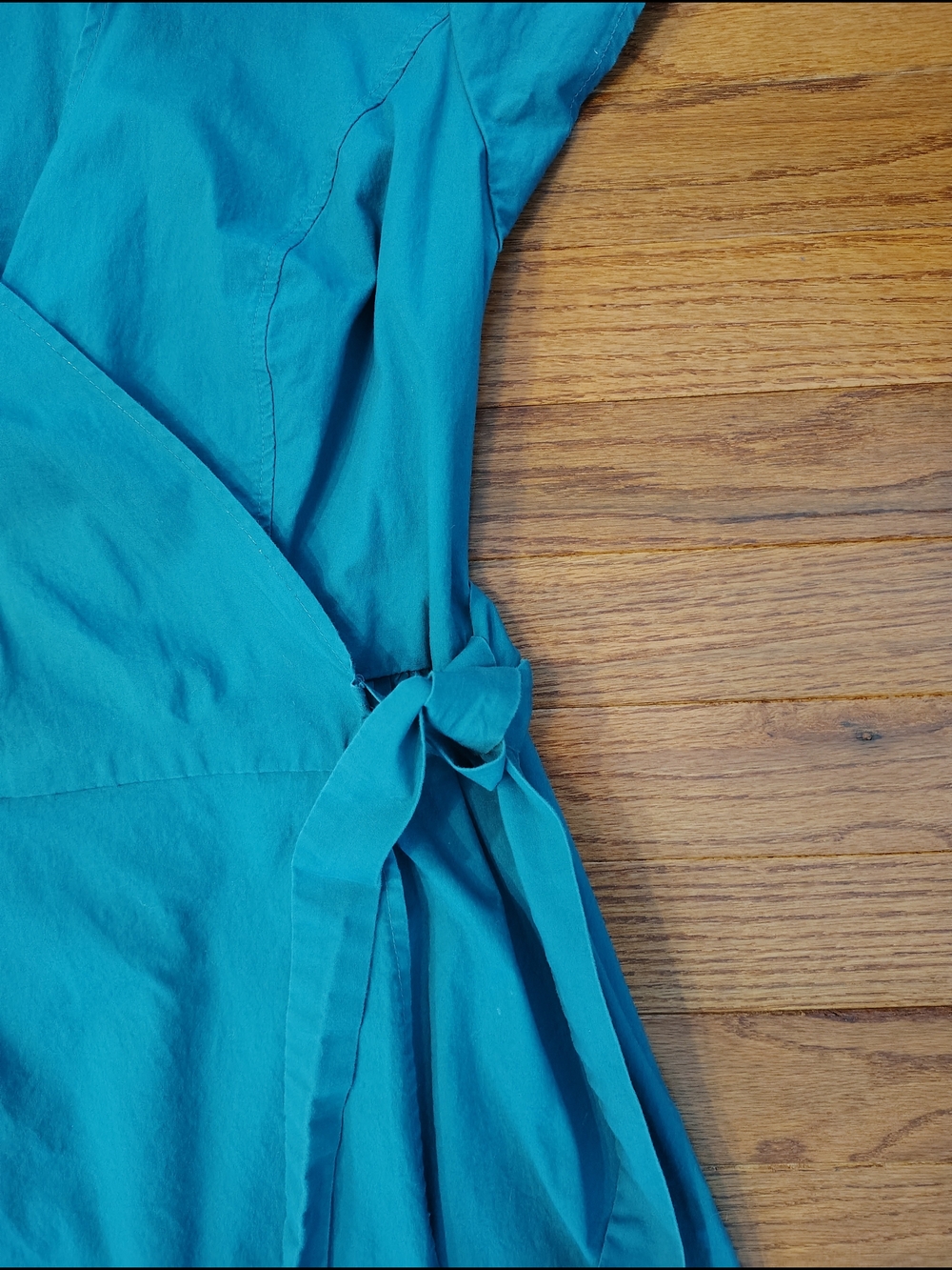 Merona Teal Wrap Dress with Collar - Picture 2 of 4